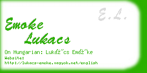 emoke lukacs business card